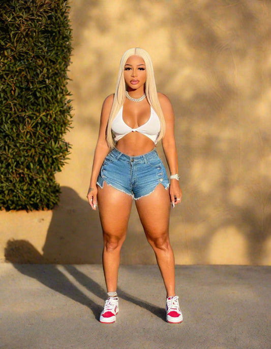 Sexy Elastic Denim Shorts