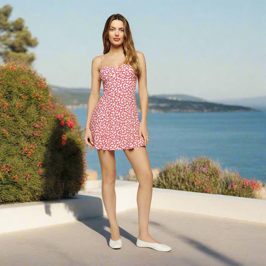 Floral Strap Mini Dress