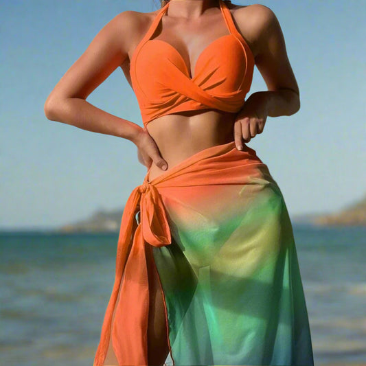 Bikini Yarn Skirt Swimsuit